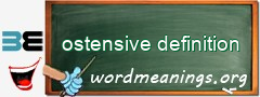 WordMeaning blackboard for ostensive definition